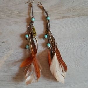 Boho Feather Earrings